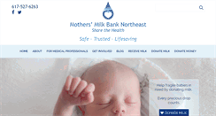 Desktop Screenshot of milkbankne.org